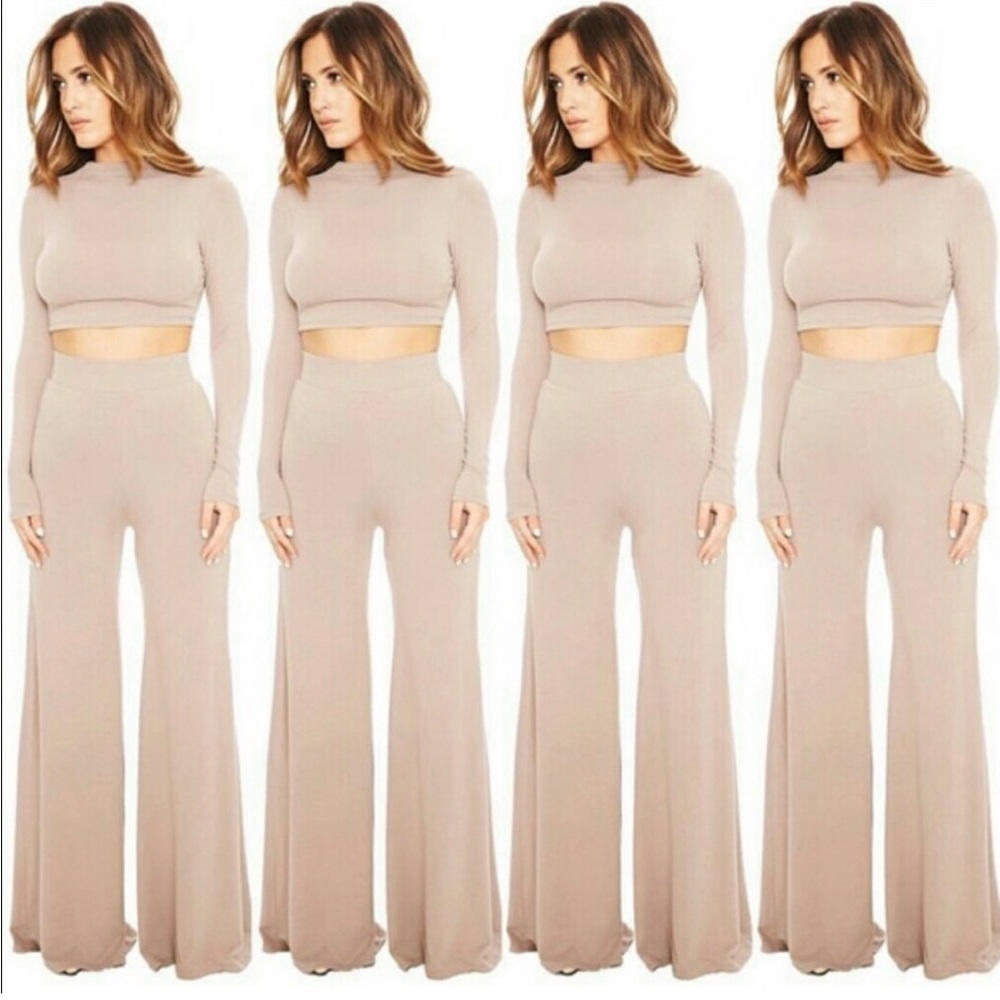 NWT Naked Wardrobe High Waist Wide Leg Pants S